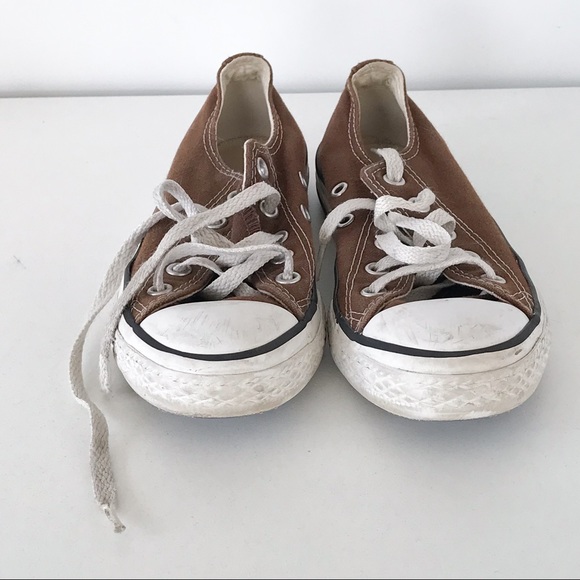 Brown Low Top Converse Sneakers - Picture 2 of 7